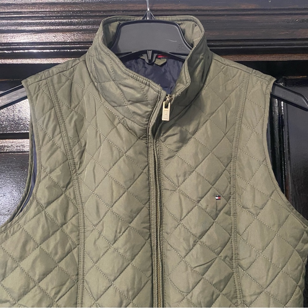 Tommy Hilfiger Olive Quilted Vest